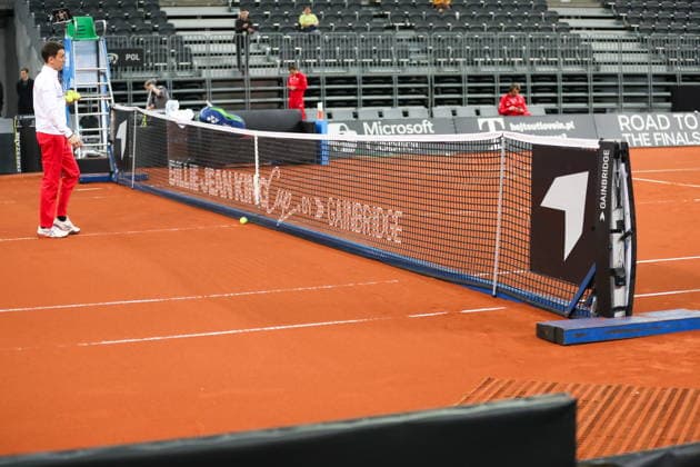 Gliwice 10.04.2026. Tenis Billie Jean King Cup kwalifikacje mecz: Polska - Ukraina --- Tennis Billie Jean King Cup Qualifiers match: Poland - Ukraine nz kort Fot. Kacper Staniec NEWSPIX.PL --- newspix.pl 