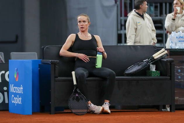 Gliwice 10.04.2026. Tenis Billie Jean King Cup kwalifikacje mecz: Polska - Ukraina --- Tennis Billie Jean King Cup Qualifiers match: Poland - Ukraine nz Elina Switolina Fot. Kacper Staniec NEWSPIX.PL --- newspix.pl 