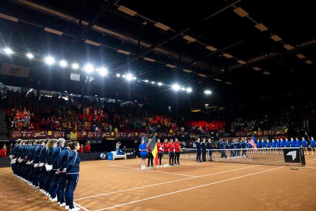 Tennis, Billie Jean King Cup, Qualifying, Belgium - USA