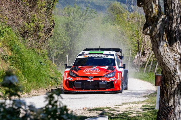 FIA World Rally Championship Croatia - Day Two Elfyn Evans of Great Britain and Scott Martin of Great Britain from Toyota Gazoo Racing WRT Team in Toyota GR Yaris Rally1 competes during Day Two of the FIA World Rally Championship Croatia on April 09, 2026 in village Ukotici, near Pazin, Istria County, Croatia.  SreckoxNiketic PIXSELL