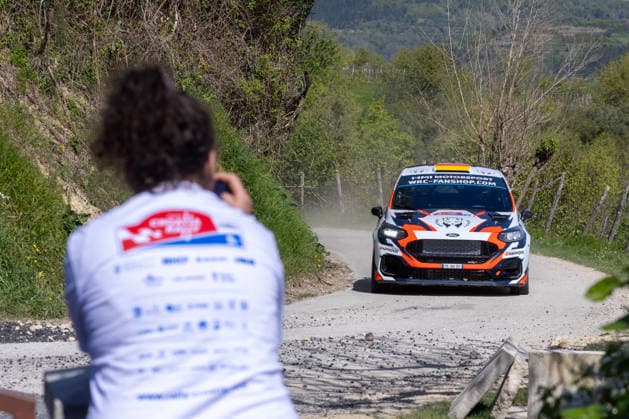 FIA World Rally Championship Croatia - Day Two Nicolas Otto of Germany and Hugo Magalhaes of Portugal from Nicolas Otto Team in Ford Fiesta Rally3 competes during Day Two of the FIA World Rally Championship Croatia on April 09, 2026 in village Ukotici, near Pazin, Istria County, Croatia.  SreckoxNiketic PIXSELL