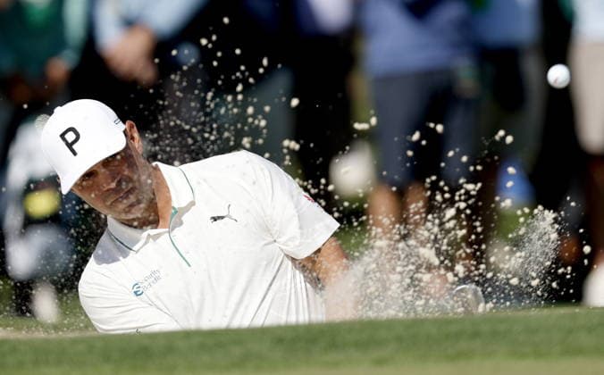 Golf 2026 Masters Tournament - Round 2 Gary Woodland of the USA hits from a bunker on Hole 2 in Round 2 of the 2026 Masters tournament in August, Georgia, USA, 10 April 2026. Augusta United States  Copyright: xERIKxS.xLESSERx