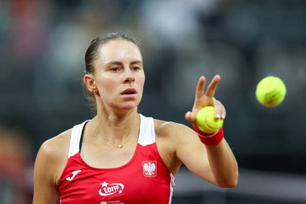 2026.04.10 Gliwice Tenis Billie Jean King Cup mecz kwalifikacyjny Polska - Ukraina N z Magda Linette pierwszy mecz gry pojedynczej (first singles match) Foto Sebastian Sienkiewicz PressFocus 2026.04.10 Gliwice Tennis Billie Jean King Cup Qualifiers Match Poland - Ukraine Magda Linette pierwszy mecz gry pojedynczej (first singles match) Credit: Sebastian Sienkiewicz PressFocus NEWSPIX.PL --- newspix.pl 