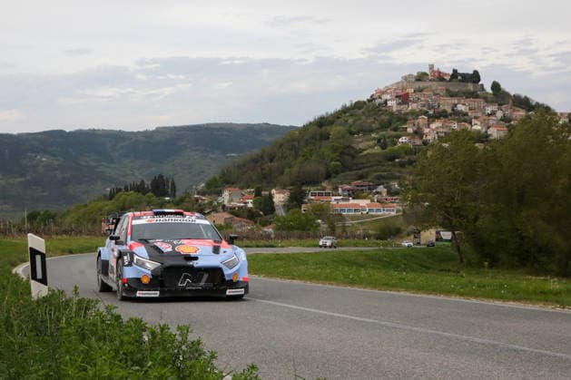 Croatia, Motovun 100426. Special stage on the 13.78 km long Jezero Butoniga - Motovun section on the first day of the competition held in the Istrian region as part of the 5th WRC, Motorsport Rallye, WM Croatia Rally motoring spectacle. Photo: Goran Sebelic CROPIX Copyright: xxGoranxSebelicx rally_motovun04-100426