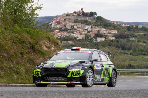 FIA World Rally Championship Croatia - Day Two Eric Camilli of France and Thibault De La Haye of France from Eric Camilli Team in Skoda Fabia RS during Day Two of the FIA World Rally Championship Croatia on April 09, 2026 in Motovun, Istria County, Croatia.  SreckoxNiketic PIXSELL