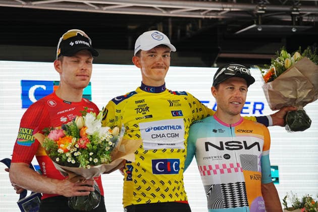 CYCLISME -TOUR REGION PAYS LOIRE -4eme ETAPE - BRULON - LE MANS 10 04 2026 Kamp Alexander , L HOTE Antoine and Strong Corbin During the4rd stage of the Pays de la Loire Regions Tour between Brulon - Le Mans in Sarthe, France. Photos by Laurent Lairys Le MansFrance  Copyright: xLaurentxLairysx