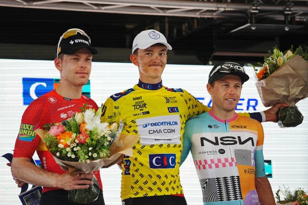 CYCLISME -TOUR REGION PAYS LOIRE -4eme ETAPE - BRULON - LE MANS 10 04 2026 Kamp Alexander , L HOTE Antoine and Strong Corbin During the4rd stage of the Pays de la Loire Regions Tour between Brulon - Le Mans in Sarthe, France. Photos by Laurent Lairys Le MansFrance  Copyright: xLaurentxLairysx