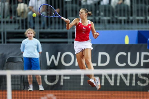 2026.04.10 Gliwice Tenis Billie Jean King Cup mecz kwalifikacyjny Polska - Ukraina N z Magda Linette pierwszy mecz gry pojedynczej (first singles match) Foto Sebastian Sienkiewicz PressFocus 2026.04.10 Gliwice Tennis Billie Jean King Cup Qualifiers Match Poland - Ukraine Magda Linette pierwszy mecz gry pojedynczej (first singles match) Credit: Sebastian Sienkiewicz PressFocus NEWSPIX.PL --- newspix.pl 