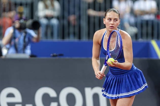 10.04.2026, Gliwice Mecz Tenis Billie Jean King Cup Polska - Ukraina - The World Cup Of Tennis Billie Jean King Cup Poland - Ukraina Nz. Marta Kostjuk Fot. Michal Chwieduk Arena Akcji NEWSPIX.PL --- newspix.pl 