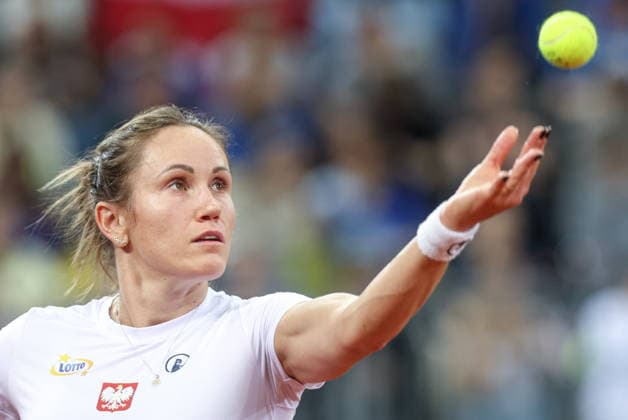 10.04.2026, Gliwice Mecz Tenis Billie Jean King Cup Polska - Ukraina - The World Cup Of Tennis Billie Jean King Cup Poland - Ukraina Nz. Katarzyna Kawa Fot. Michal Chwieduk Arena Akcji NEWSPIX.PL --- newspix.pl 