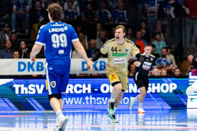 10 04 2026, GER, Handball, Men, Season 25 26, Daikin 1 Bl, 28 Matchday, ThSV Eisenach TSV Hannover Burgdorf Thomas Alfred Solstad TSV Hannover Burgdorf 99817 Eisenach Werner Assmann Halle Am Sportp Thueringen Germany