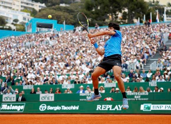 Rolex Monte-Carlo Masters PHOTOPQR NICE MATIN Dylan Meiffret ; Roquebrune Cap-Martin ; 10 04 2026 ; 119e edition du Rolex Monte-Carlo Masters de Tennis. Matchs du 7e jour. ICI : Carlos Alcaraz Roquebrune Cap-Martin France  Copyright: xPHOTOPQR NICExMATIN MAXPPPxDylanxMeiffretx 20260410NIM5079 20260410NIM5079