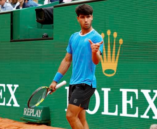 Rolex Monte-Carlo Masters PHOTOPQR NICE MATIN Dylan Meiffret ; Roquebrune Cap-Martin ; 10 04 2026 ; 119e edition du Rolex Monte-Carlo Masters de Tennis. Matchs du 7e jour. ICI : Carlos Alcaraz Roquebrune Cap-Martin France  Copyright: xPHOTOPQR NICExMATIN MAXPPPxDylanxMeiffretx 20260410NIM5089 20260410NIM5089