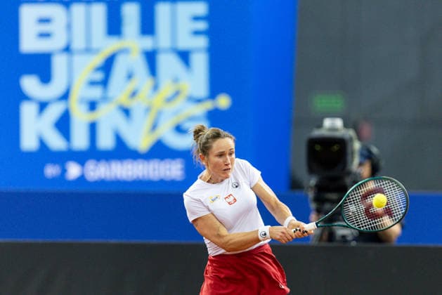 Billie Jean King Cup: Poland vs Ukraine Katarzyna Kawa during Billie Jean King Cup 2026 qualifiers match Poland vs Ukraine at PreZero Arena in Gliwice, Poland, on April 10, 2026 Gliwice Poland  Copyright: xFotoxOlimpikx originalFilename:jastrzebowski-billieje260410_np5DS.jpg