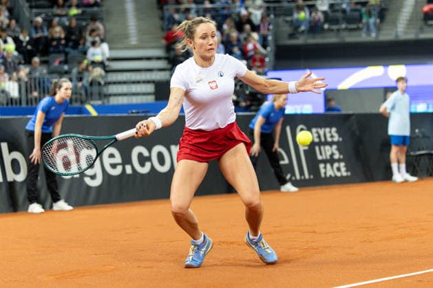 Billie Jean King Cup: Poland vs Ukraine Katarzyna Kawa during Billie Jean King Cup 2026 qualifiers match Poland vs Ukraine at PreZero Arena in Gliwice, Poland, on April 10, 2026 Gliwice Poland  Copyright: xFotoxOlimpikx originalFilename:jastrzebowski-billieje260410_npmqD.jpg
