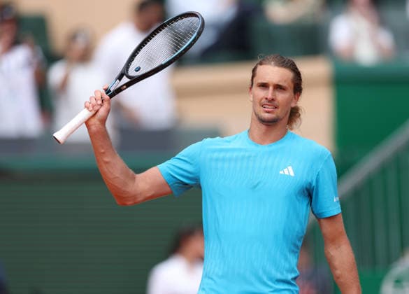 Rolex Monte-Carlo Masters - Day Six Alexander Zverev of Germany celebrates after winning his quarter final match against Joao Fonseca of Brazil on day Six of the Rolex Monte-Carlo Masters at Monte-Carlo Country Club on April 10, 2025 in Monte-Carlo, Monaco. Monaco Monte-Carlo Country Club Monte_Carlo Monaco Copyright: xAllstarxPicturexLibraryxLtdx