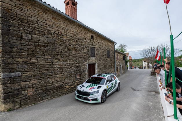 FIA World Rally Championship Croatia Rally Andreas Mikkelsen (NOR) and Jorn Listerud (NOR) drive a Skoda Fabia RS Rally2 for Toksport WRT during the fourth round of the FIA WRC, Motorsport Rallye, WM Croatia Rally in Rijeka, Croatia, on April 10, 2026. Rijeka Croatia  Copyright: xFedericoxManonix originalFilename:manoni-fiawrc20260410_nprbk.jpg