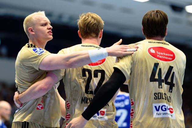 Justus Fischer TSV Hannover Burgdorf, 54 , Marian Michalczik TSV Hannover Burgdorf, 22 , Thomas Alfred Solstad TSV Hannover Burgdorf, 44 GER, ThSV Eisenach v TSV Hannover Burgdorf, 1 Daikin Handballbundesliga, Handball, 28 Matchday, Season 2025 2026, 19 00 hrs, 10 04 2026 GER, ThSV Eisenach v TSV Hannover Burgdorf, 1 Daikin Handballbundesliga, Handball, 28 Matchday, Season 2025 2026, 19 00 hrs, 10 04 2026 Eisenach Copyright: xEibner-Pressefoto MartinxHerbstx EP_MHT