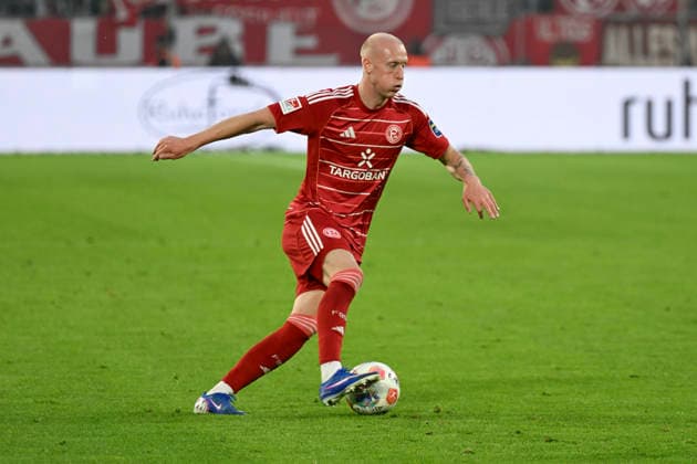 Valgeir Lunddal (Duesseldorf 12) Aktion . Einzelbild . Freisteller . 10.04.2026 ¢ Fussball ¢ Fortuna Duesseldorf vs Holstein Kiel, Merkur Spiel-Arena, Duesseldorf, DFB DFL REGULATIONS PROHIBIT ANY USE OF PHOTOGRAPHS AS IMAGE SEQUENCES AND OR QUASI-VIDE *** Valgeir Lunddal Duesseldorf 12 Action Single Image Crop 10 04 2026 ¢ Soccer ¢ Fortuna Duesseldorf vs Holstein Kiel, Merkur Spiel Arena, Duesseldorf, DFB DFL REGULATIONS PROHIBIT ANY USE OF PHOTOGRAPHS AS IMAGE SEQUENCES AND OR QUASI VIDE Copyright: xpepphotox xHorstxMauelshagenx pep00321, pep_20260410_hm_330039