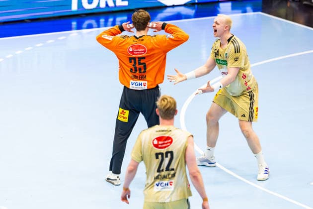 10 04 2026, GER, Handball, Men, Season 25 26, Daikin 1 Bl, 28 Matchday, ThSV Eisenach TSV Hannover Burgdorf Joel Birlehm TSV Hannover Burgdorf , Justus Fischer TSV Hannover Burgdorf 99817 Eisenach Werner Assmann Halle Am Sportp Thueringen Germany