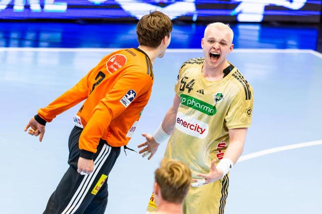 10 04 2026, GER, Handball, Men, Season 25 26, Daikin 1 Bl, 28 Matchday, ThSV Eisenach TSV Hannover Burgdorf Joel Birlehm TSV Hannover Burgdorf , Justus Fischer TSV Hannover Burgdorf 99817 Eisenach Werner Assmann Halle Am Sportp Thueringen Germany