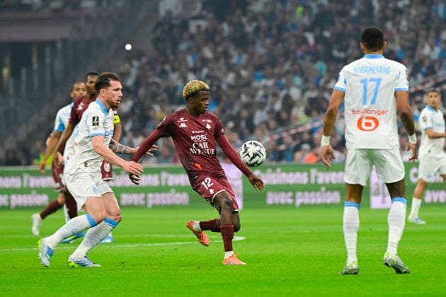 FOOTBALL : Olympique de Marseille VS FC Metz - Ligue 1 McDonald s - 10 04 2028 Alpha TourÃ (FC Metz) - Ligue 1 McDonald™s match between Olympique de Marseille and Football Club de Metz on April 10, 2026 at the Orange Velodrome Stadium in Marseille. MarseilleFrance  Copyright: xWilliamxCannarellax