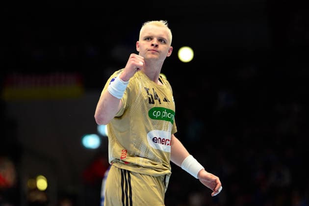Justus Fischer TSV Hannover Burgdorf, 54 Fist to the fans GER, ThSV Eisenach vs TSV Hannover Burgdorf, 1 Daikin Handballbundesliga, Handball, 28 Matchday, Season 2025 2026, 19 00 hrs, 10 04 2026 GER, ThSV Eisenach vs TSV Hannover Burgdorf, 1 Daikin Handballbundesliga, Handball, 28 Matchday, Season 2025 2026, 19 00 hrs, 10 04 2026 Eisenach Copyright: xEibner-Pressefoto MartinxHerbstx EP_MHT
