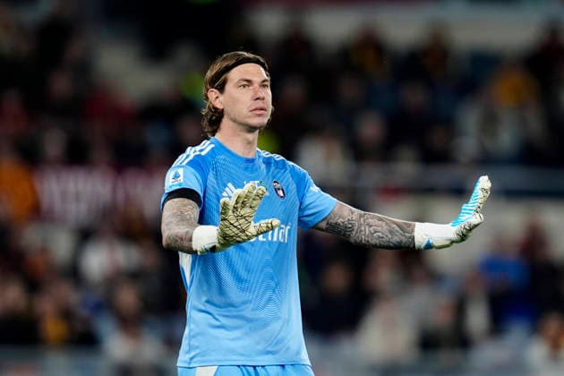 Adrian Semper (Pisa SC) gestures, , AS Roma v Pisa SC, Olimpico Stadium, April 10, 2026, Roma, Italy.