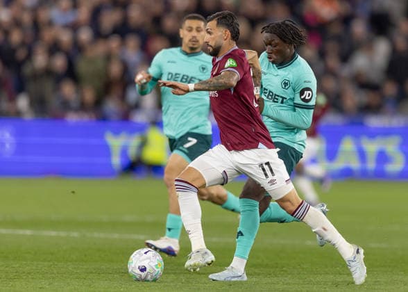 West Ham United v Wolverhampton Wanderers, Premier League, Football, The London Stadium, London, UK - 10 Apr 2026 Goalscorer Taty Castellanos of West Ham United (11) in action London The London Stadium Stratford GBR, UK NEWSPAPERS OUT Copyright: xEllixBirchx