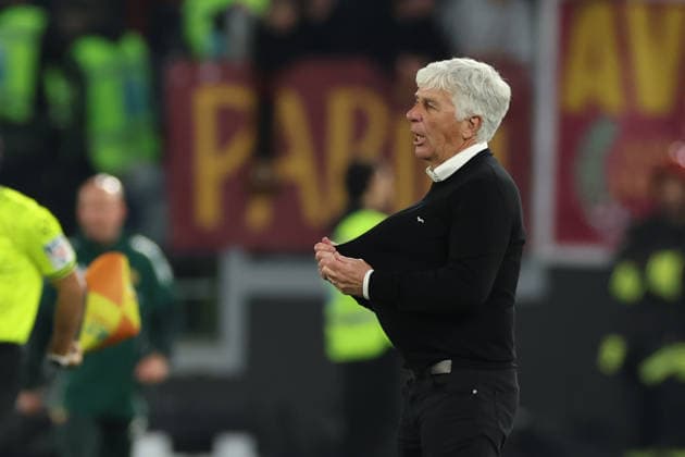 April 10, 2026, Rome, Lazio, Italy: Giampiero Gasperini coach of Roma during Serie A soccer match AS Roma - Pisa SC Stadio Olimpico on April 10, 2026 in Rome , Italy. Rome Italy - ZUMAl131 20260410_zsp_l131_031 Copyright: xCiroxDexLucax