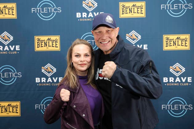 Boxen: Brave Boxing by Nina Meinke, Gym Eröffnung, Berlin, 10.04.2026 Regina Halmich und Axel Schulz *** Boxing Brave Boxing by Nina Meinke, Gym opening, Berlin, 10 04 2026 Regina Halmich and Axel Schulz