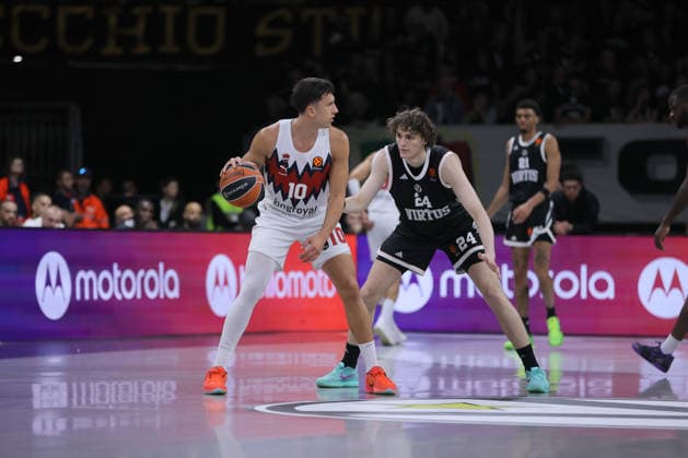 10 Matteo Spagnolo Vitoria-Gasteiz Match BASKETBALL - EUROLEAGUE Virtus Bologna vs Kosner Baskonia Vitoria-Gasteiz 10-04-2026 24 Francesco Ferrari Virtus Bologna Match BASKETBALL - EUROLEAGUE Virtus Bologna vs Kosner Baskonia Vitoria-Gasteiz 10-04-2026 during Virtus Bologna vs Baskonia Vitoria, Basketball Euroleague match in Bologna, Italy, April 10 2026  Copyright: xValentinoxOrsini IPAxSportx xipa-agency.netx xx IPA_73875490 IPA_Agency_IPA73875490