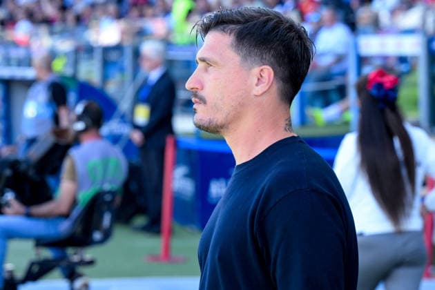 Cagliari s coach Fabio Pisacane during the Serie A soccer match between Cagliari Calcio and US Cremonese at the Unipol Domus in Cagliari, Sardinia - Saturday 11st April 2026. - Soccer  Copyright: xGianlucaxZuddas LaPressex