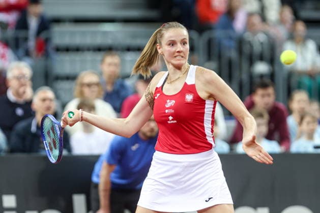 11.04.2026, Gliwice Mecz Tenis Billie Jean King Cup Polska - Ukraina - The World Cup Of Tennis Billie Jean King Cup Poland - Ukraine Nz. Martyna Kubka Fot. Michal Chwieduk Arena Akcji NEWSPIX.PL --- newspix.pl 