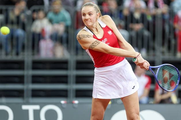 11.04.2026, Gliwice Mecz Tenis Billie Jean King Cup Polska - Ukraina - The World Cup Of Tennis Billie Jean King Cup Poland - Ukraine Nz. Martyna Kubka Fot. Michal Chwieduk Arena Akcji NEWSPIX.PL --- newspix.pl 