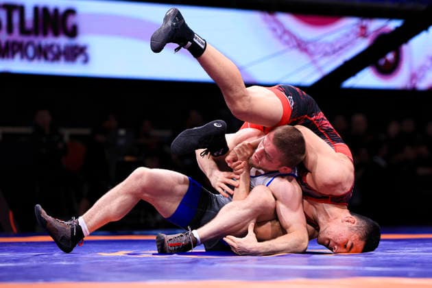 Senior Wrestling Asian Championships 65kg FS - Abdulmazhid Kudiev (TJK) df. Rustamzhan Kakharov (KGZ) *** Senior Wrestling Asian Championships 65kg FS Abdulmazhid Kudiev TJK df Rustamzhan Kakharov KGZ