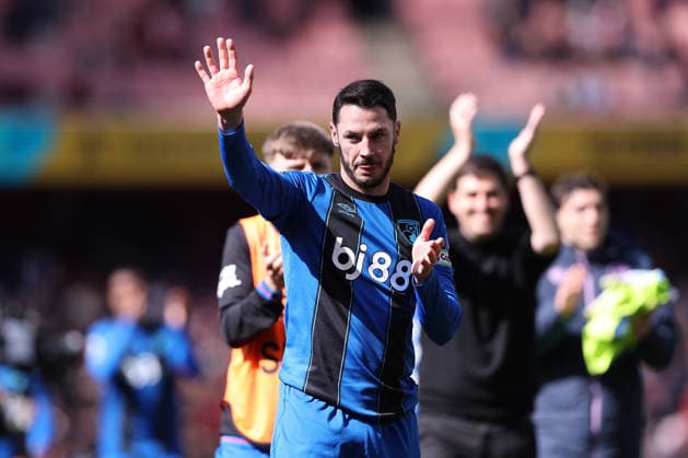 11th April 2026; Emirates Stadium, London, England; Premier League Football, Arsenal versus Bournemouth; Adam Smith of Bournemouth after the match KatiexChan