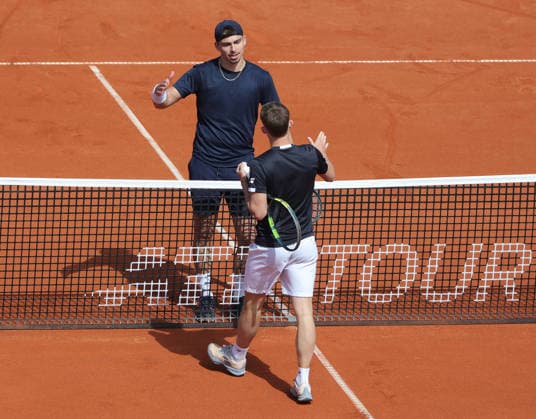11.04.2026, BMW Open 2026, ATP, Tennis Herren Tour 500, MTTC Iphitos, Muenchen, Tennis, im Bild: Marko Topo (GER) siegt vs Ugo Blanchet (FRA) *** 11 04 2026, BMW Open 2026, ATP Tour 500, MTTC Iphitos, Munich, Tennis, Sport, in the picture Marko Topo GER wins against Ugo Blanchet FRA