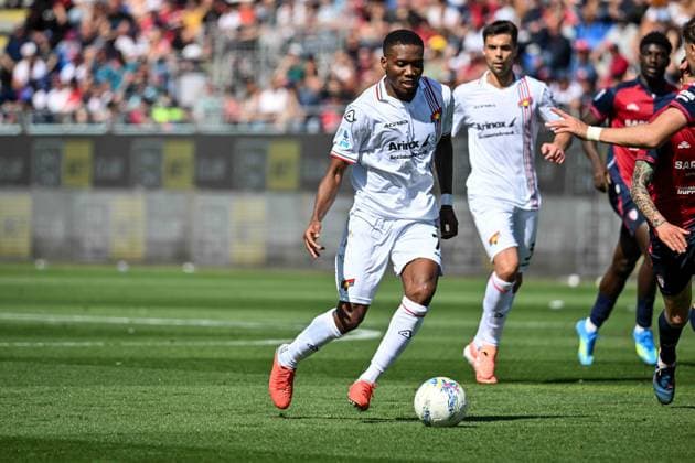 David Okereke of US Cremonese during Cagliari Calcio vs US Cremonese, Italian soccer Serie A match in Cagliari, Italy, April 11 2026  Copyright: xLuigixCanu IPAxSportx xipa-agency.netx xx IPA_73886324 IPA_Agency_IPA73886324
