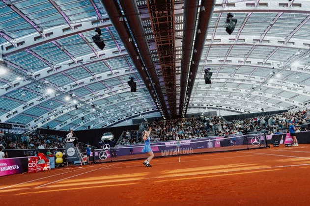 TENNIS - WTA, Tennis Damen Upper Austria Ladies Linz LINZ,AUSTRIA,11.APR.26 - TENNIS - WTA Tour, Upper Austria Ladies Linz. Image shows Mirra Andreeva (RUS).  GEPAxpictures xAlexanderxSolc