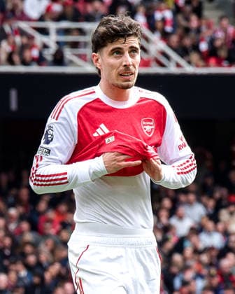 LONDON, ENGLAND - APRIL 11: Kai Havertz of Arsenal during the Premier League match between Arsenal and Bournemouth at Emirates Stadium on April 11, 2026 in London, England.  Copyright: xPedroxPorru MBxMediax