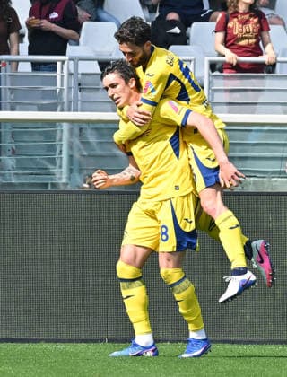 April 11, 2026, Turin, Italy: Hellas Verona s Kieron Bowie jubilates after scoring the gol (1-1) during the italian Serie A soccer match Torino FC vs Hellas Verona s FC at the Allianz Stadium in Turin, Italy, 11 April 2026 ANSA ALESSANDRO DI MARC. Serie A: Torino-FC Vs Hellas Verona FC  - ZUMAa110 20260411_zaf_a110_021 Copyright: xAlessandroxDixMarcox