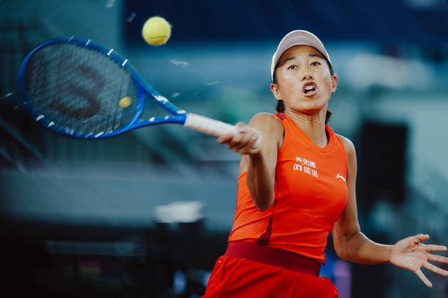 TENNIS - WTA, Tennis Damen Upper Austria Ladies Linz LINZ,AUSTRIA,11.APR.26 - TENNIS - WTA Tour, Upper Austria Ladies Linz. Image shows Shuai Zhang (CHN).  GEPAxpictures xAlexanderxSolc