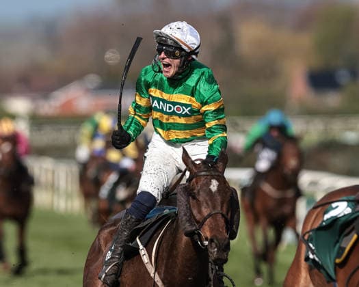 2026 Randox Grand National Day I Am Maximus ridden by Paul Townend wins the 16:00 Randox Grand National Handicap Chase during the 2026 Randox Grand National Day at Aintree Racecourse, Aintree, United Kingdom on 11 April 2026 (Photo by Mark Cosgrove News Images) Aintree Aintree Racecourse Merseyside United Kingdom Copyright: xMarkxCosgrove NewsxImagesx