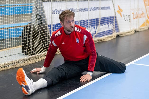 Jan Hrdlicka SG BBM Bietigheim, 96 on warm-up TSV Bayer Dormagen vs SG BBM Bietigheim, Handball, 2 HBL, Matchday 27, Season 2025 2026, 11 04 2026 TSV Bayer Dormagen vs SG BBM Bietigheim, Handball, 2 HBL, Matchday 27, Season 2025 2026, 11 04 2026 Dormagen Copyright: xEibner-Pressefoto ThomasxHaeslerx EP_THR