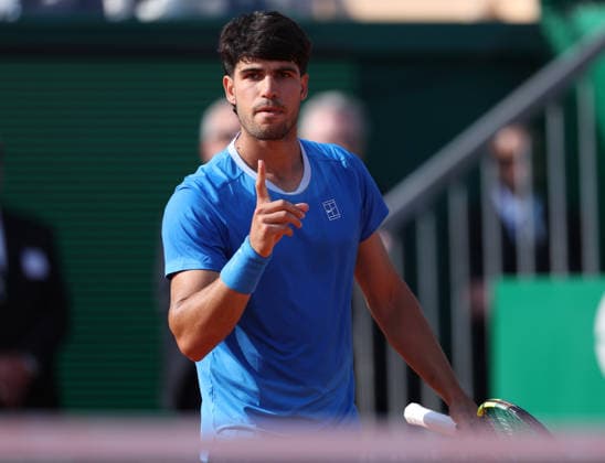Rolex Monte-Carlo Masters - Day Seven Carlos Alcaraz of Spain reacts during his Semi Final match against Valentin Vacherot of Monaco on day Seven of the Rolex Monte-Carlo Masters at Monte-Carlo Country Club on April 11, 2026 in Monte-Carlo, Monaco. Monaco Monte-Carlo Country Club Monte_Carlo Monaco Copyright: xAllstarxPicturexLibraryxLtdx