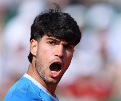 Rolex Monte-Carlo Masters - Day Seven Carlos Alcaraz of Spain reacts during his Semi Final match against Valentin Vacherot of Monaco on day Seven of the Rolex Monte-Carlo Masters at Monte-Carlo Country Club on April 11, 2026 in Monte-Carlo, Monaco. Monaco Monte-Carlo Country Club Monte_Carlo Monaco Copyright: xAllstarxPicturexLibraryxLtdx