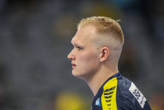 GER, Mannheim, Rhein Neckar Löwen vs Flensburg Handewitt, Daikin Handball Bundesliga, Handball, HBL, Season 2025 2026, SAP Arena, 28 Matchday in picture David Späth RheinNeckar Löwen 29 DFB DFL REGULATIONS PROHIBIT ANY USE OF PHOTOGRAPHS AS IMAGE SEQUENCES AND OR QUASI VIDEO, 11 04 2026 Copyright: HMBxMedia HendrikxHamelau