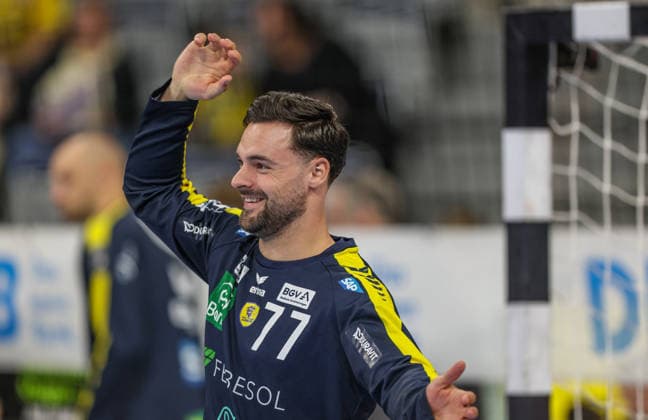 GER, Mannheim, Rhein Neckar Löwen vs Flensburg Handewitt, Daikin Handball Bundesliga, Handball, HBL, Spielzeit 2025 2026, SAP Arena, 28 Spieltag im Bild Dani Baijens RheinNeckar Löwen 77 DFB DFL REGULATIONS PROHIBIT ANY USE OF PHOTOGRAPHS AS IMAGE SEQUENCES AND OR QUASI VIDEO, 11 04 2026 Copyright: HMBxMedia HendrikxHamelau