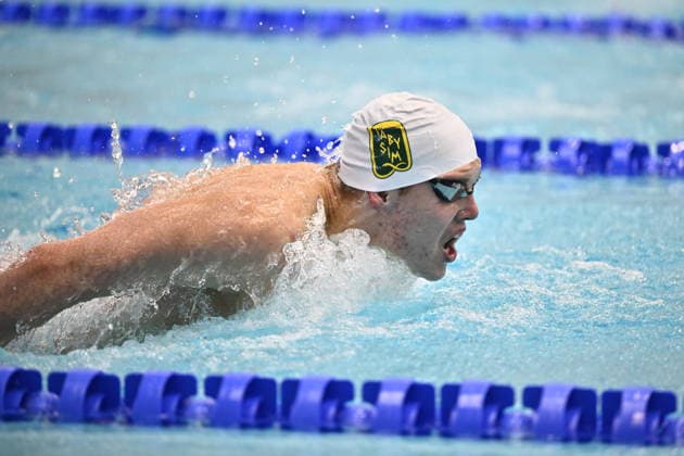 STOCKHOLM, SWEDEN 20260411 Gabriel Jett, USA, wins the 200m butterfly during the Malmsten Swim Open at Erikdalsbadet in Stockholm. STOCKHOLM SWEDEN x10430x *** STOCKHOLM, SWEDEN 20260411 Gabriel Jett, USA, wins the 200m butterfly during the Malmsten Swim Open at Erikdalsbadet in Stockholm STOCKHOLM SWEDEN x10430x  Copyright: xChristinexOlsson TTx MALMSTEN SWIM OPEN 2026